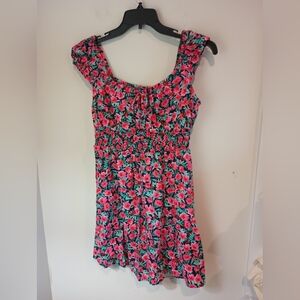 Old Navy Floral Off-Shoulder Top in Pink and Green